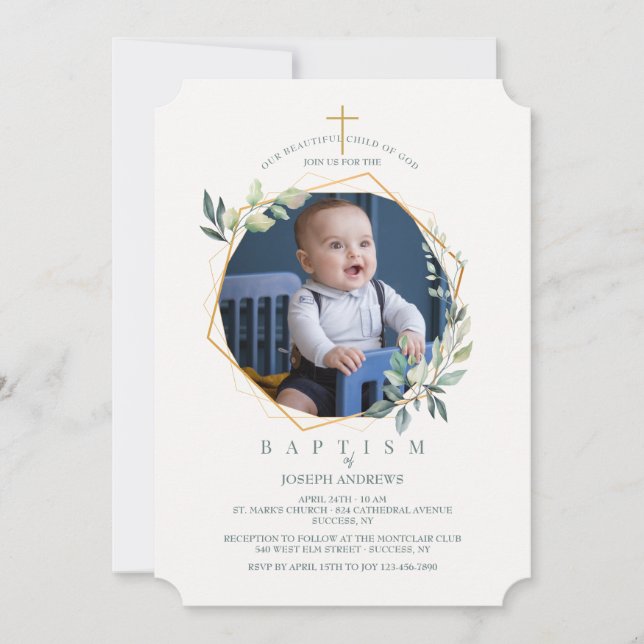 Gloire brillante Photo Invitation religieuse (Devant)