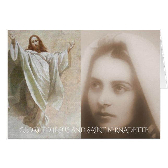 GLOIRE DE JÉSUS ET SAINT BERNADETTE (Devant horizontal)