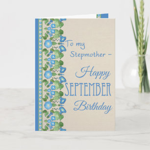 Gloire du matin Septembre Carte d'anniversaire : S
