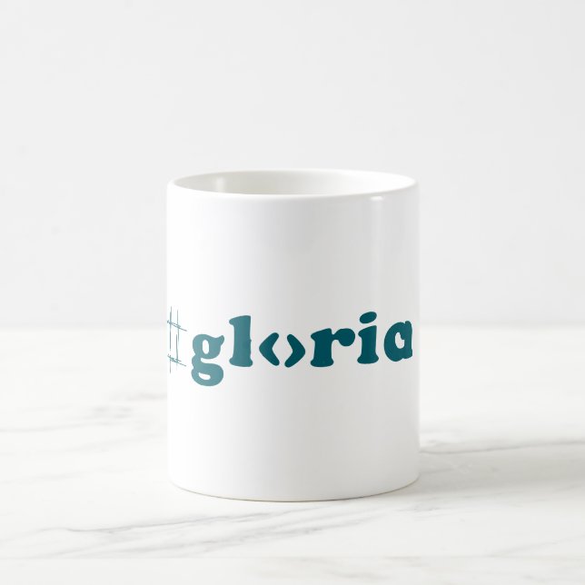 Gloria Typographie Café Mug (Centre)