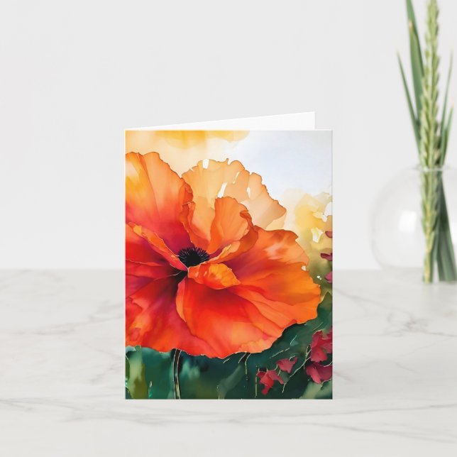 Glorieux Morning poppy petite carte (Devant)
