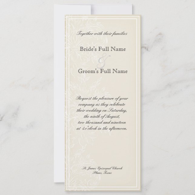 Glory Hydrangea Faire-part de mariage du matin - r (Devant)