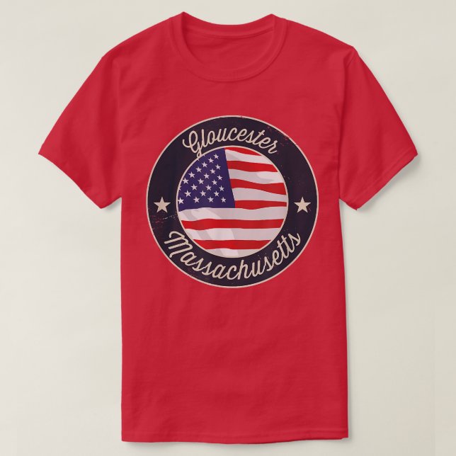 Gloucester - T-Shirt Souvenir Patriotique Massachu (Design devant)