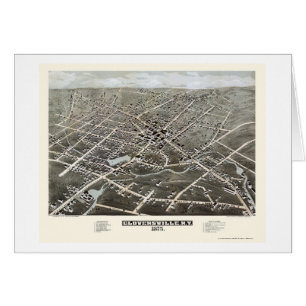 Gloversville, carte panoramique de NY - 1875