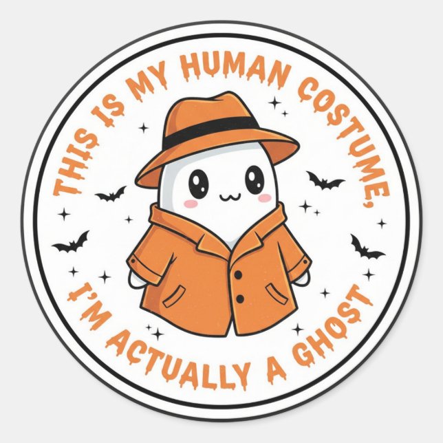 Glow-in-the-Dark Skeleton Costume Sticker (Devant)