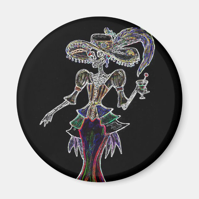 Glow Steampunk Aimant Catrina (Devant)