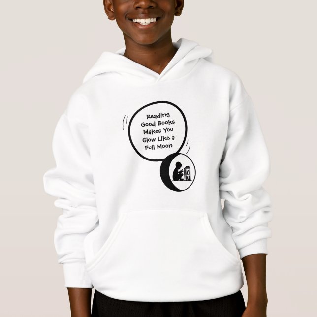 Glow With Books Kids Hoodie (Devant)