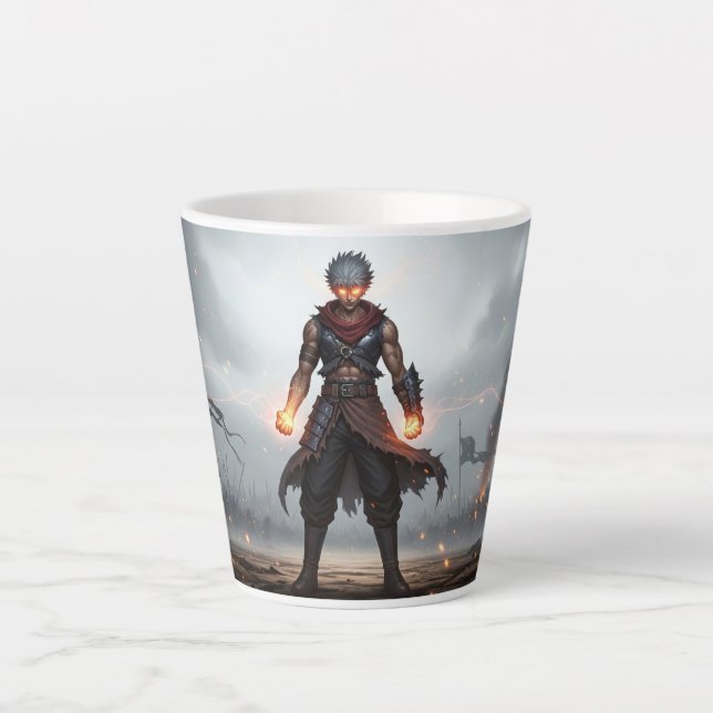 Glowing Fists | Dark Anime Warrior Mug (Devant)