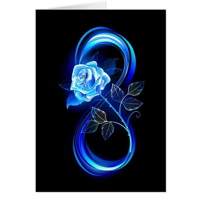 Glowing infinity with blue rose (Devant)