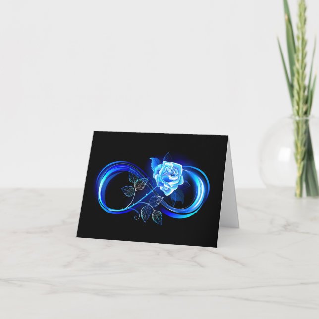 Glowing infinity with blue rose (Devant)