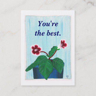 Gloxinia Flower, Votre Message, Cartes de visite