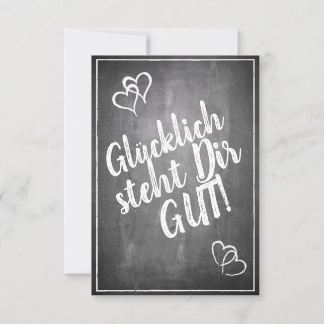 Glücklich steht Dir intestin ! - im Kreidetafelsti (Devant)