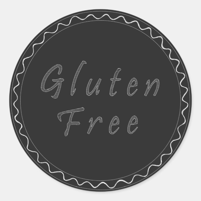 Gluten Free Chalkboard sticker (Devant)
