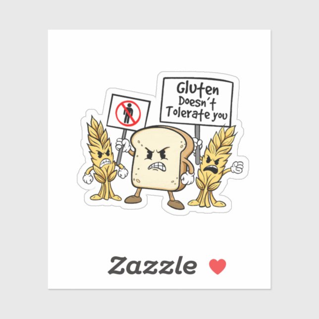 Gluten Free Humor Sticker  (Feuille)