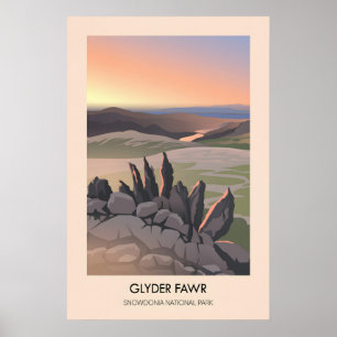 Glyder Fawr Parc national de Snowdonia Affiche de 
