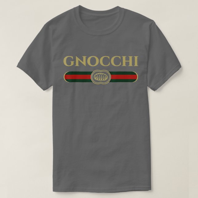 Gnocchi dans le style de logo amusant TShirt (Design devant)