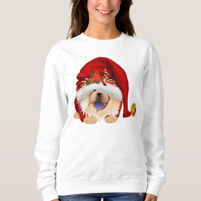GNOME 4 LES FÊTES DE NOËL - Sweatshirt Rouge Chow (Devant)