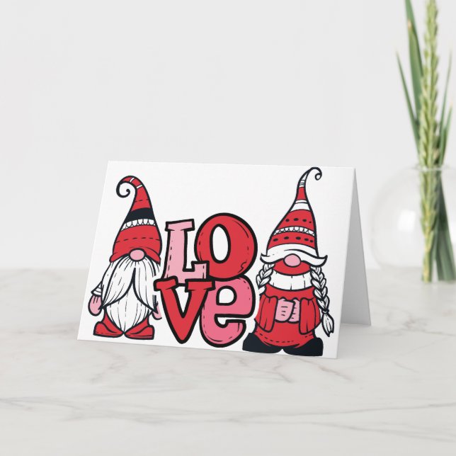Gnome Amour Carte intérieure vierge (Devant)