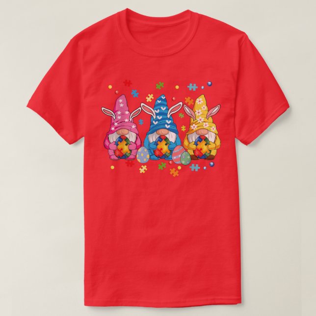 Gnome Autism Awareness Easter Day 2022 T-Shirt (Design devant)