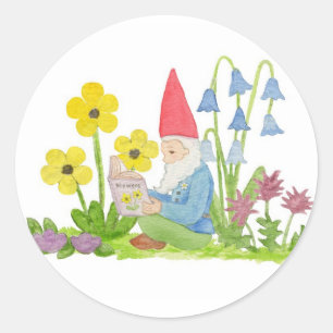 Gnome avec autocollant Fleurs