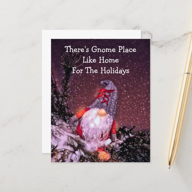 Gnome Budget Noël Nouvelle Maison Pour Les Vacance (Devant/Arrière en situation)