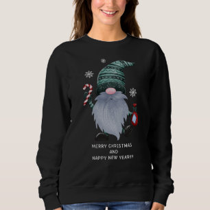 Gnome Christmas Novelty Sweatshirt noir