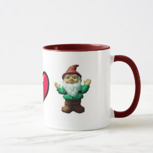 Gnome de coeur de paix par la tasse de sonnerie de