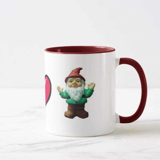 Gnome de coeur de paix par la tasse de sonnerie de (Droite)