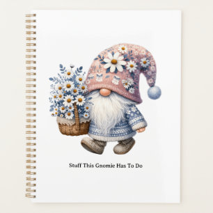 Gnome de fleur de marguerite mignon personnalisé p
