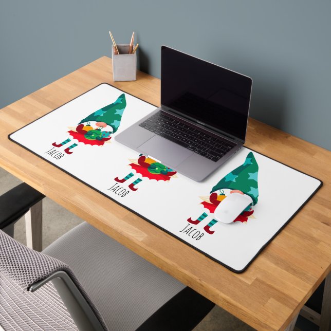 Gnome de Noël mignonne avec ornements de Noël (Bureau 2)