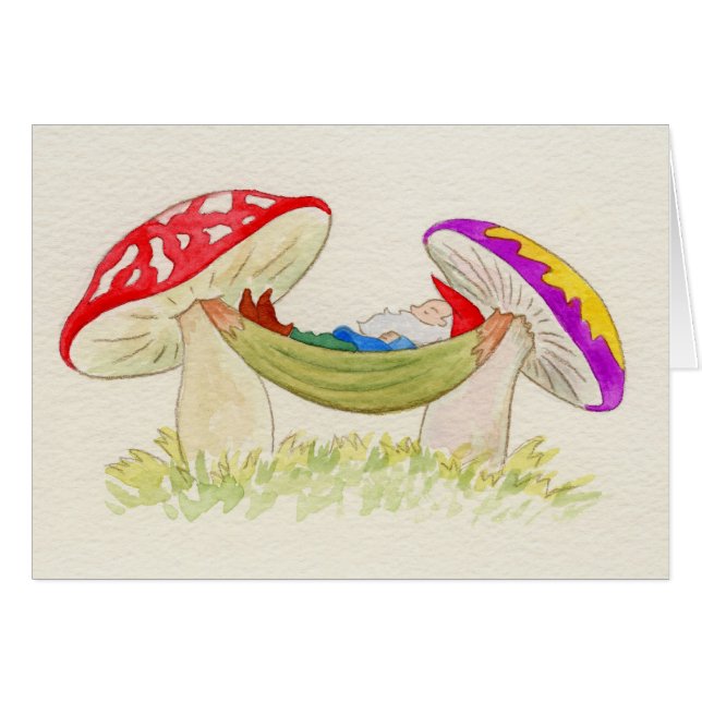 Gnome dormant sur l'hamac (Devant horizontal)