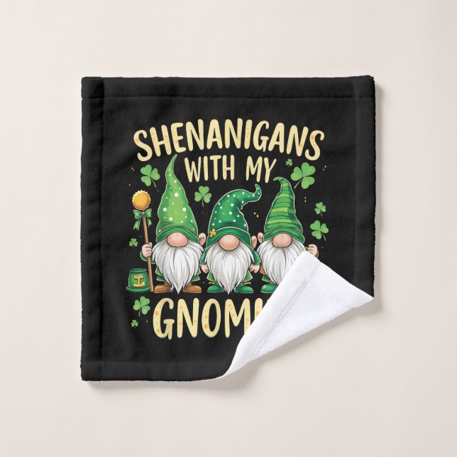 Gnome du trèfle chanceux de la Saint-Patrick  (Gant de toilette)