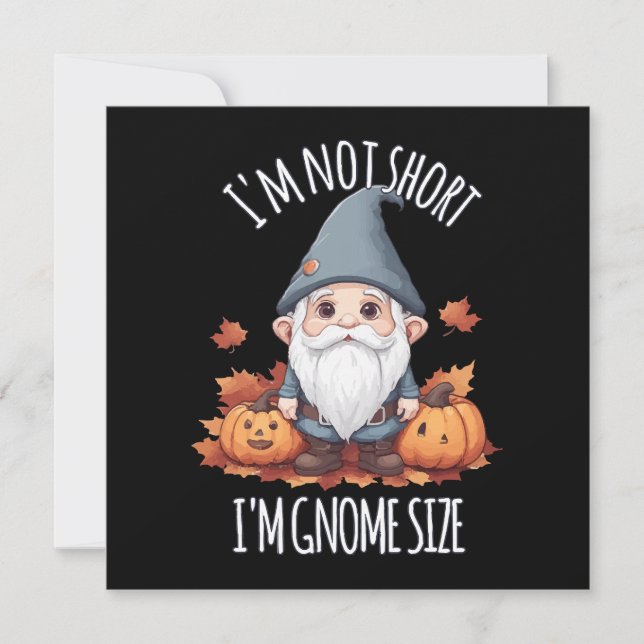 Gnome mignon fantaisiste en automne (Devant)