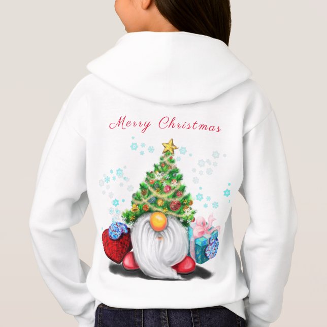 Gnome mignonne avec arbre de Noël Casquette et cad (Dos)
