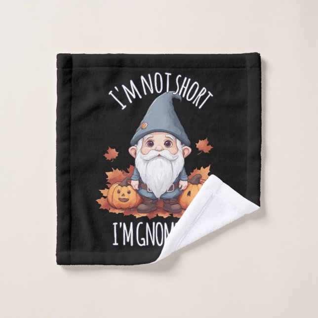 Gnome mignonne en automne (Gant de toilette)