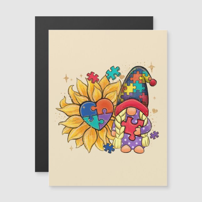 Gnome mignonne, tournesol et Sensibilisation sur l (Devant / Derrière)