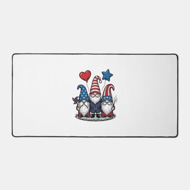 Gnome Patriotique Gravure Vintage Design Vectoriel (Recto)