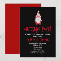 Gnome Père Noël Noël Fêtes Invitations
