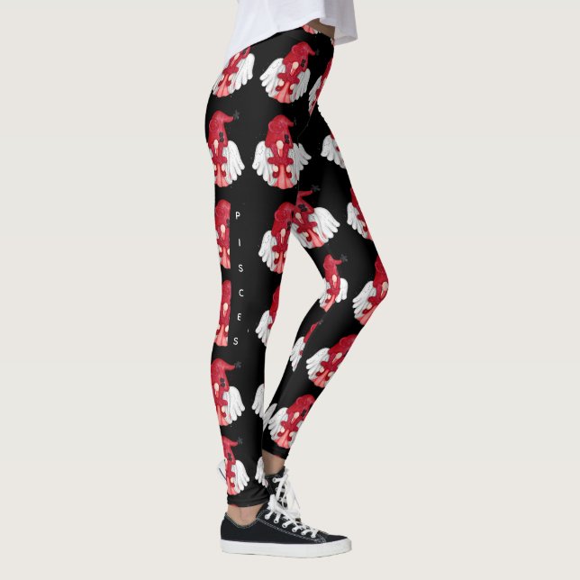 Gnome Pisces Astrologie Signal Angel Leggings (Droite)