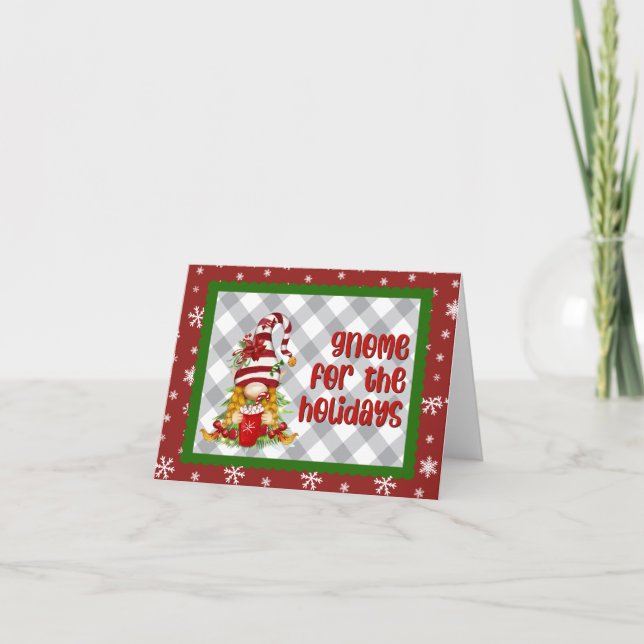 Gnome pour la carte de vacances (Devant)