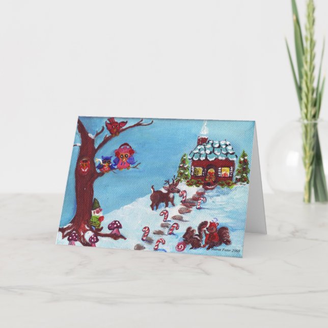 Gnome pour la carte de vacances de vacances (Devant)