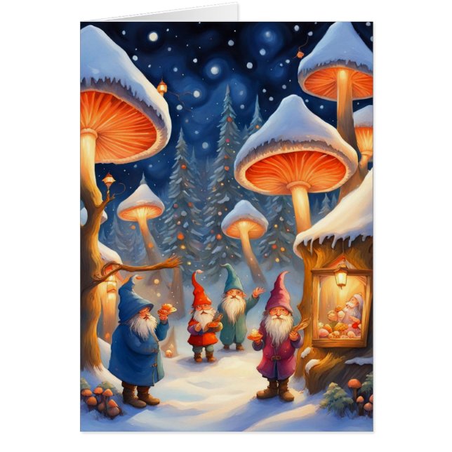Gnome pour la carte de voeux de Noël des Fêtes (Devant)