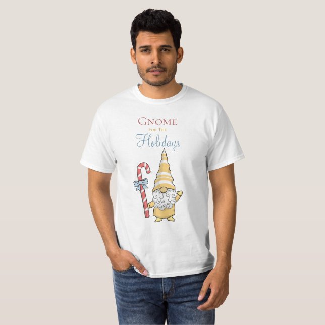Gnome Pour Les Fêtes Festive T-Shirt De Noël (Devant entier)
