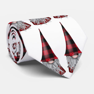 Gnome scandinave à Buffalo Plaid Cravate
