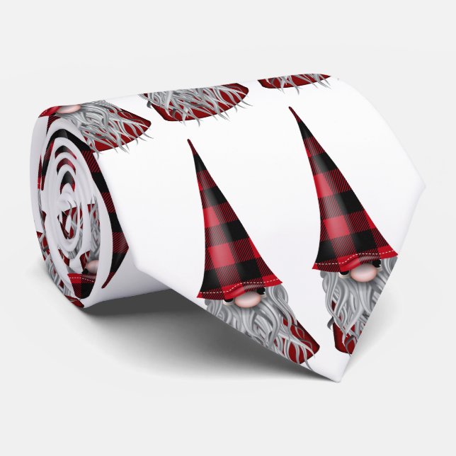 Gnome scandinave à Buffalo Plaid Cravate (Roulé)