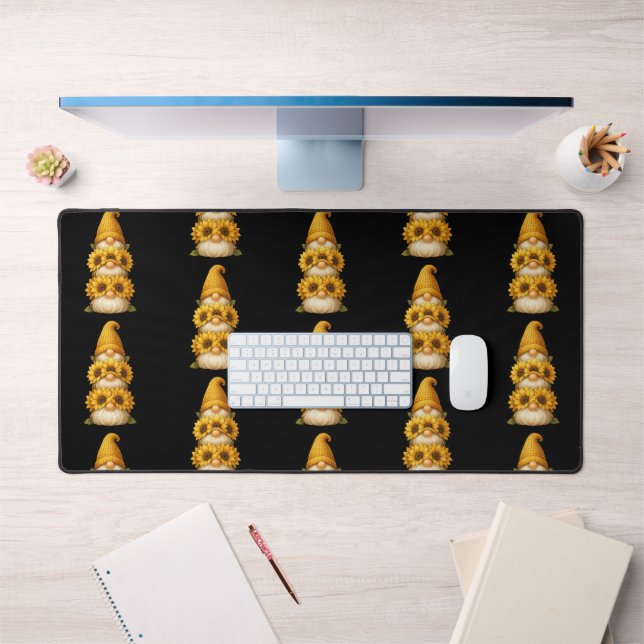 Gnome Tournesol Sourires Cachés Sous le Doré  (Bureau 1)