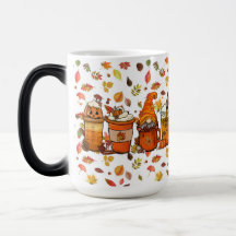 Gnome Whimsical Pumkin Latte tasse