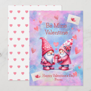 Gnomes de la Saint-Valentin Carte de Vœux Plate po