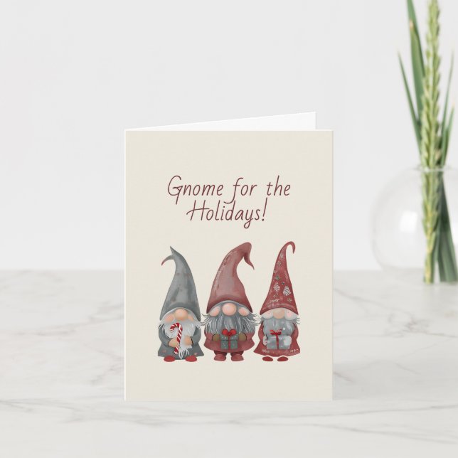 Gnomes de Noël adorables avec la carte à la carte  (Devant)