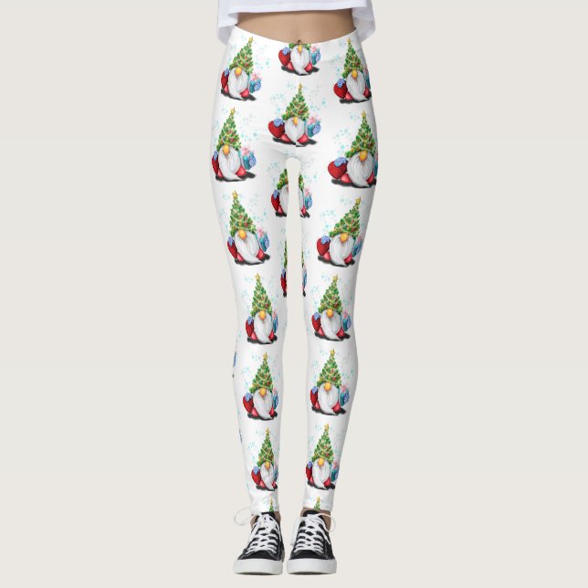 Gnomes de Noël avec Leggings Cadeaux (Devant)